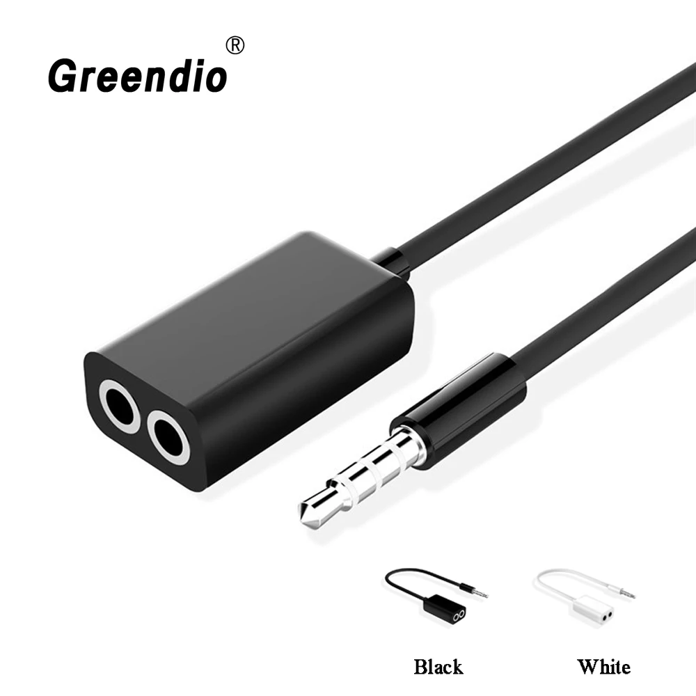 Greendio 3 5 мм разъем 1 в 2 пары студия линия вкладыши гарнитура Y сплиттер кабель