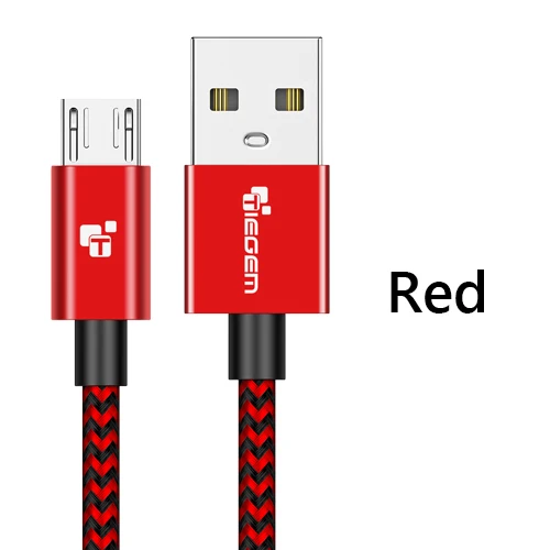 Tiegem Micro USB кабель для samsung Xiaomi Быстрая зарядка USB кабель для передачи данных 3 м 2 м 1 м Android Microusb кабель для зарядки мобильного телефона - Цвет: Red