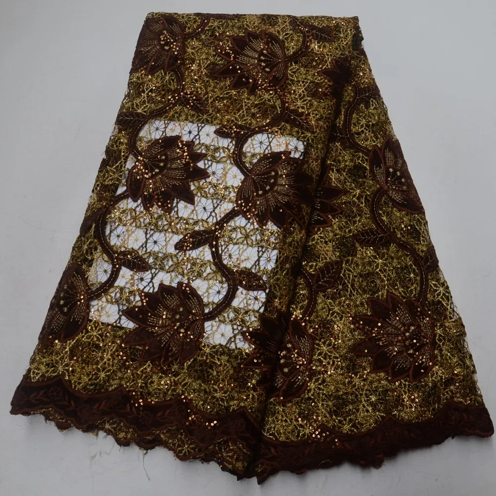 New arrival velvet Embroidery lace fabric with sequins For Wedding Dress High Quality French Tulle Lace Fabric TS7785 | Дом и сад