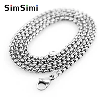 chain necklaces 345mm 15 7 39 3 box square rolo link chain men necklaces stainless steel jewelry diy finding