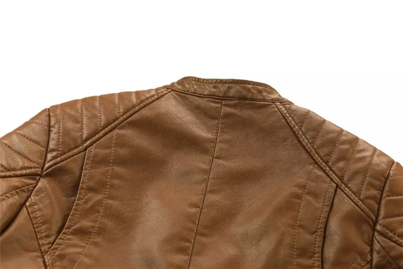Autumn Winter Women Faux Leather Jackets and Coats Lady Pu Motorcycle Brown Zipper Coat Streetwear Biker Outerwear