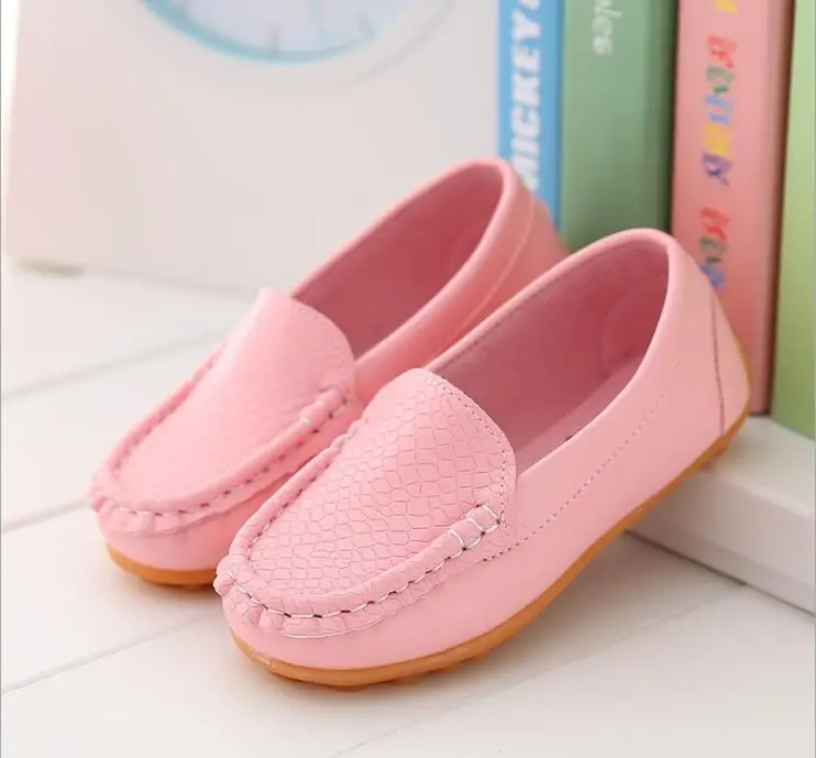 SY088Pink Новая модная детская обувь, размер 21-38, детские кроссовки из искусственной кожи, обувь для малышей, водонепроницаемые мокасины для мальчиков и девочек, мягкие слипоны, 8 цветов, SY088 - Цвет: SY088Pink