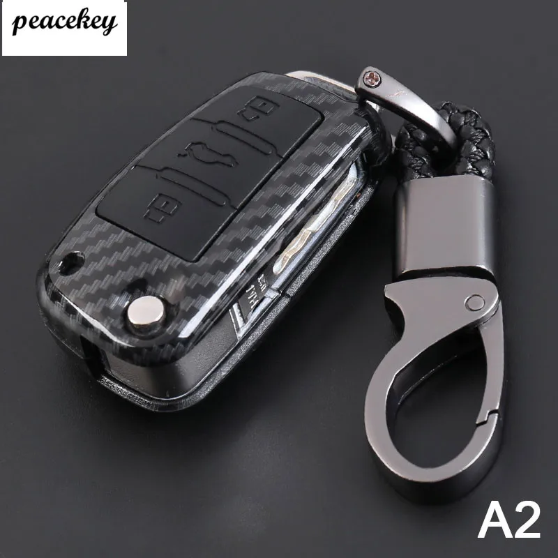 

Carbon Fiber+Silicone Car Key Cover For Audi A4 B6 A4 B7 Q7 Accessories For Audi Sq5 Accessories A6 A4 B8 Sline A6 C6 A7 Key