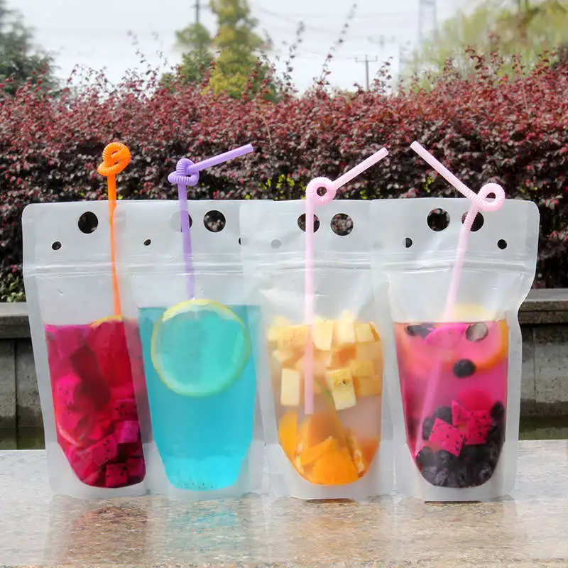 

DoreenBeads Multiuse 400ml Empty Milk Water Fruit Juice Soup Bag Pouch Disposable Tea Bag Package Stand Up Transparent 10PCs