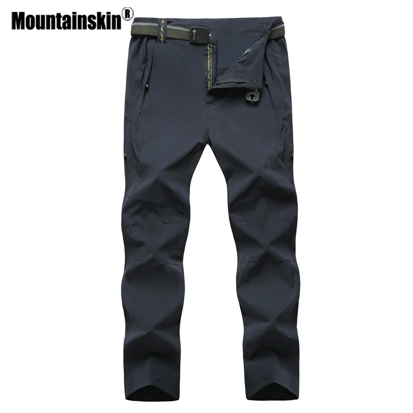 Мужские быстросохнущие брюки Mountainskin серые повседневные для бега весна осень 2019| |
