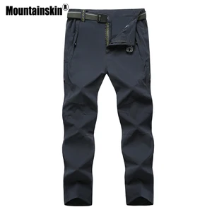 Мужские быстросохнущие брюки Mountainskin, серые повседневные брюки для бега, весна-осень 2019