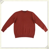 new arrival 100goat cashmere cross grain knit men fashion solid o neck pullover sweater dark red 2color s 2xl