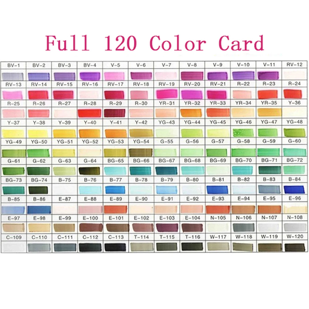 12/24/36/48/72/96/120 Colors Sketch Markers Dual Head Professional Art markers Set For Manga Marker Office school supplies | Канцтовары