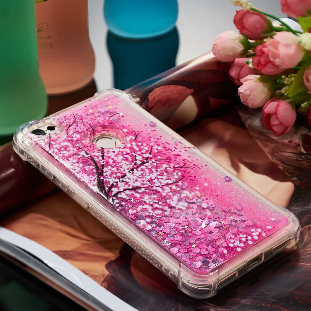 Soft TPU Flowing Liquid With Picture Protective Case For Xiaomi Redmi 4A Glitter Floating Quicksand Note 5A | Мобильные телефоны и