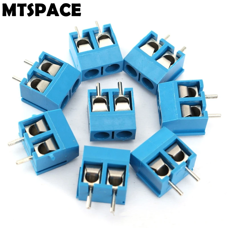 Штекер MTSPACE 20 шт./компл. 2-контактный винтовой клеммный блок разъемы с шагом 5 08 мм