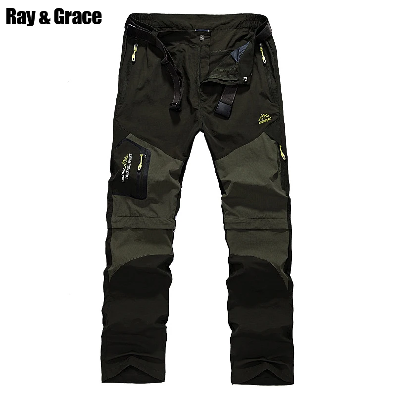 Быстросохнущие Легкие Походные штаны RAY GRACE для мужчин шорты кемпинга спорта на