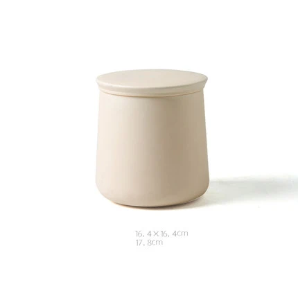 White 16.4x16.4 Нордический минимализм Творческий Кофе контейнер для хранения фасоли герметичная банка матовая поверхность Керамика Горшочек для снэка для свежего чая может контейнер для кофе - Цвет: White 16.4x16.4