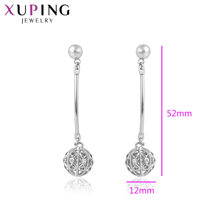 Xuping Fashion Party Vintage Temperament Earrings Rhodium Color Plated for Women Christmas Jewelry Gifts 95552 | Украшения и