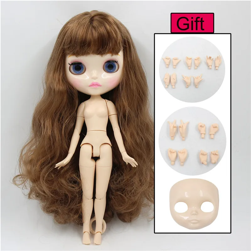 new shiny face doll Ледяная фабрика blyth кукла 1/6 BJD Специальное предложение Специальная цена, лицевая сторона и руки AB как подарки - Цвет: new shiny face doll