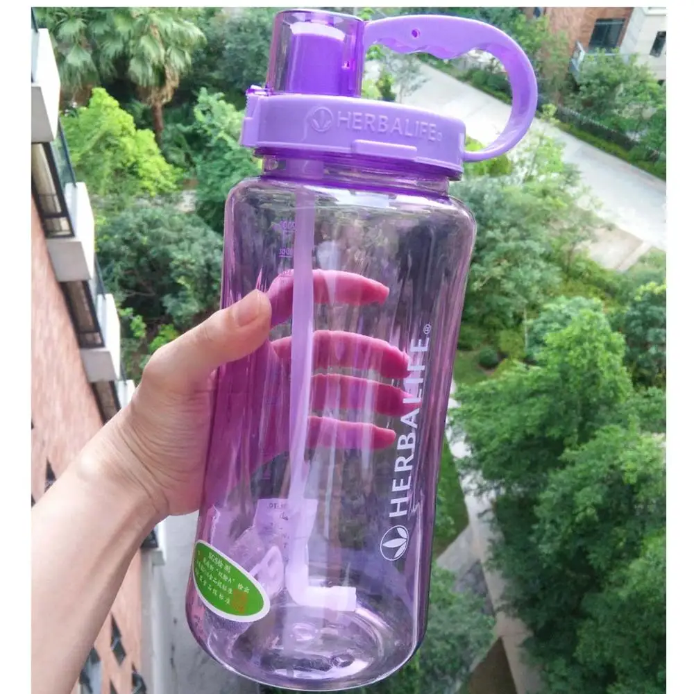 Purple Многоцветный Herbalife 1000 мл и 2000 мл/64 унций встряхнуть спортивные бутылки с водой Тритан добавки Herbalife BPA-FREE - Цвет: Purple