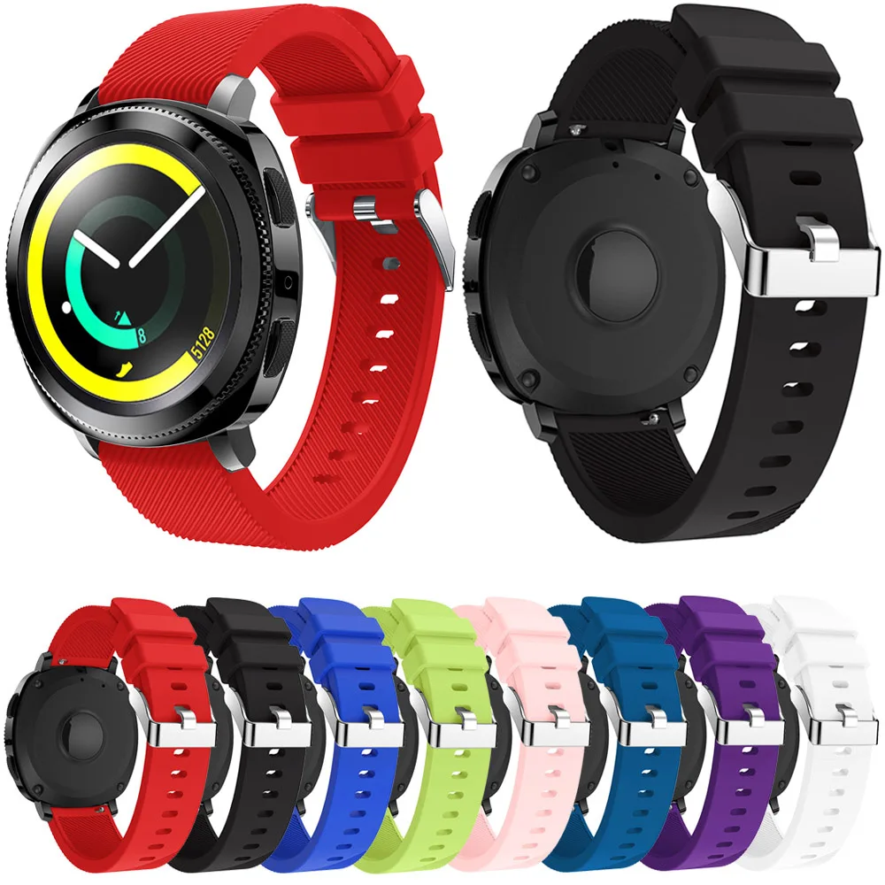 Ремешок силиконовый для Samsung Gear Sport мягкий резиновый браслет Huami Amazfit Bip 20