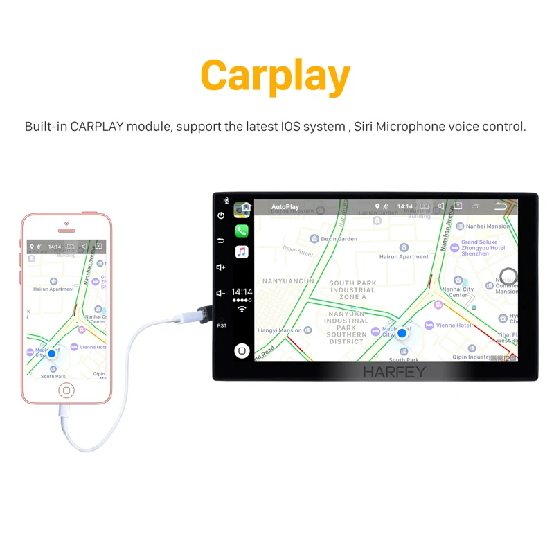Harfey 10 дюймов Android 0 автомобильный Радио GPS мультимедийный плеер для Lavida New Beetle 2 Seat Alhambra Caddy Touran Jetta