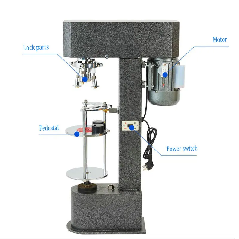 Машина для закрытия металлических алюминиевых крышек полуавтоматическая машина
