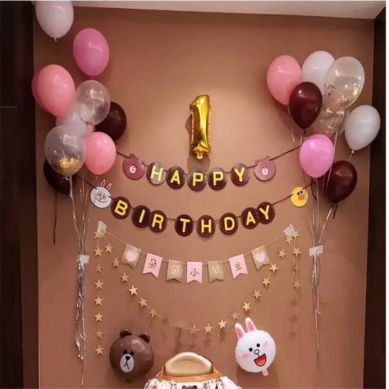 

12inch 2.8g 50pcs Balloon girl baby birthday decorating family gathering picture props pink rose latex balloon Birthday Party