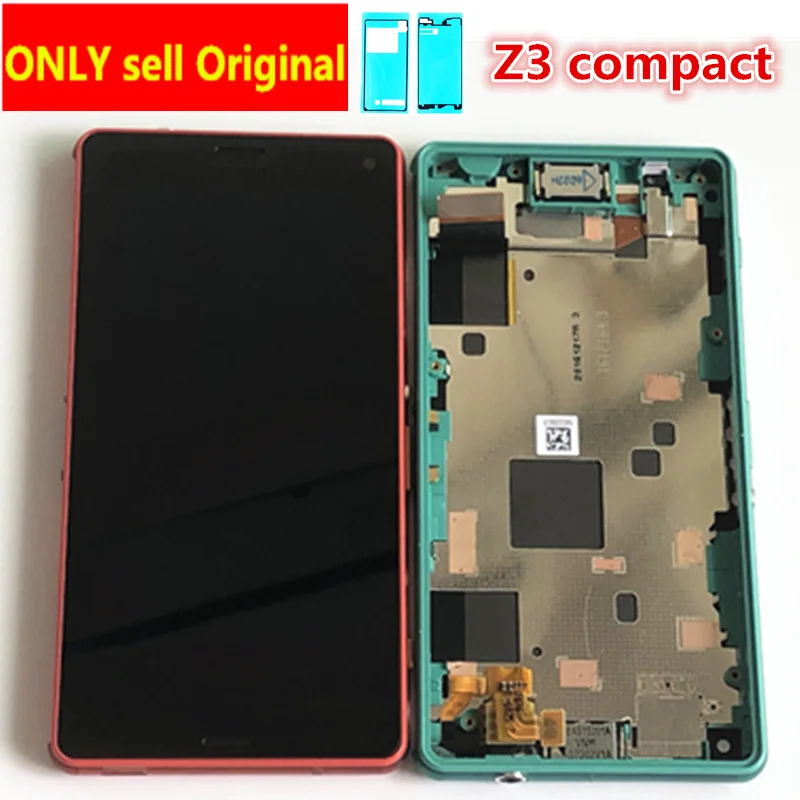 Полностью ЖК-дисплей для sony Xperia Z3 compact D5803 D5833 дигитайзер Датчик Z3 Мини сборка рамка с бесплатными инструментами