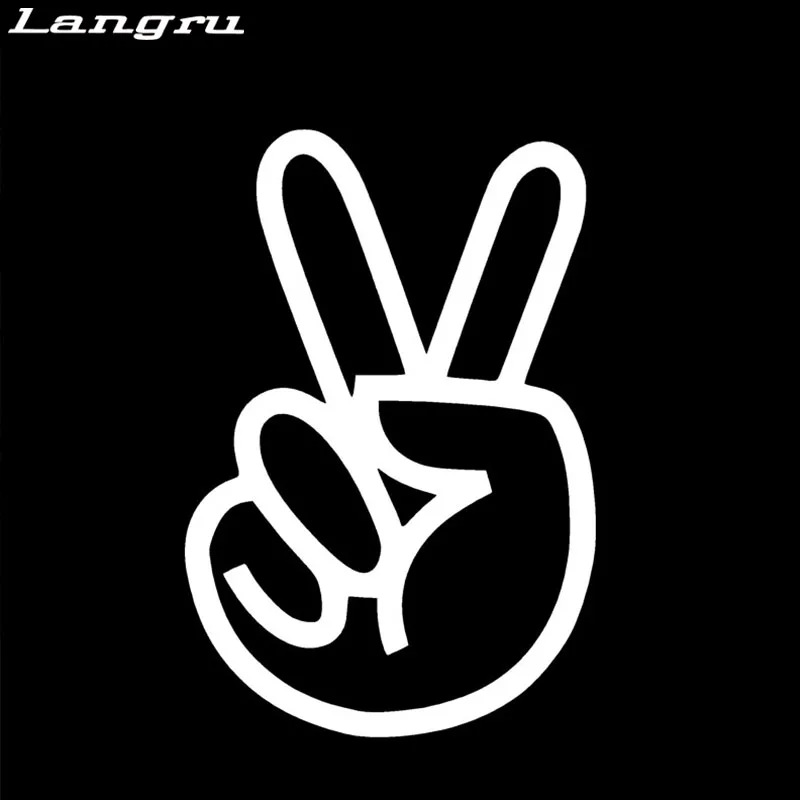 Виниловая наклейка Langru Peace наклейки на окна автомобиля для стенок бампера JDM знак