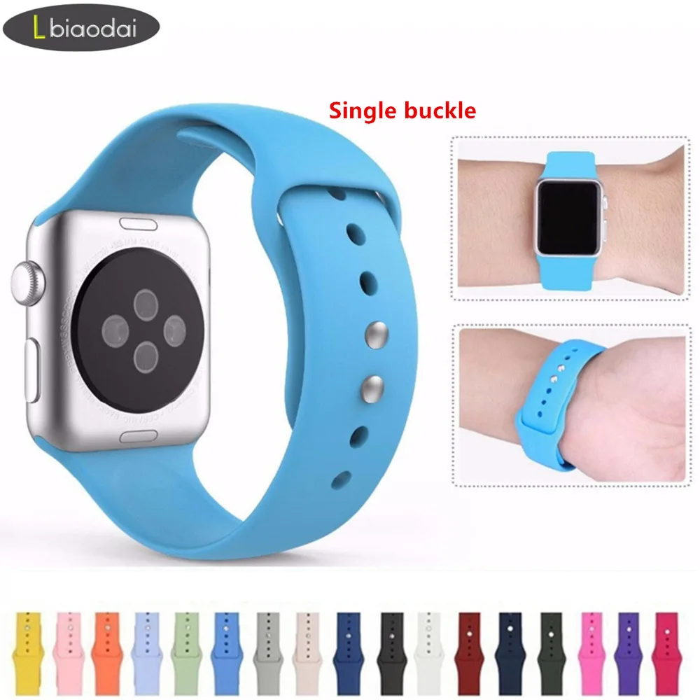 Спортивный ремешок для Apple watch 4 3 2 1 iWatch band 38 мм/42 мм 40 мм/44 силиконовый часов