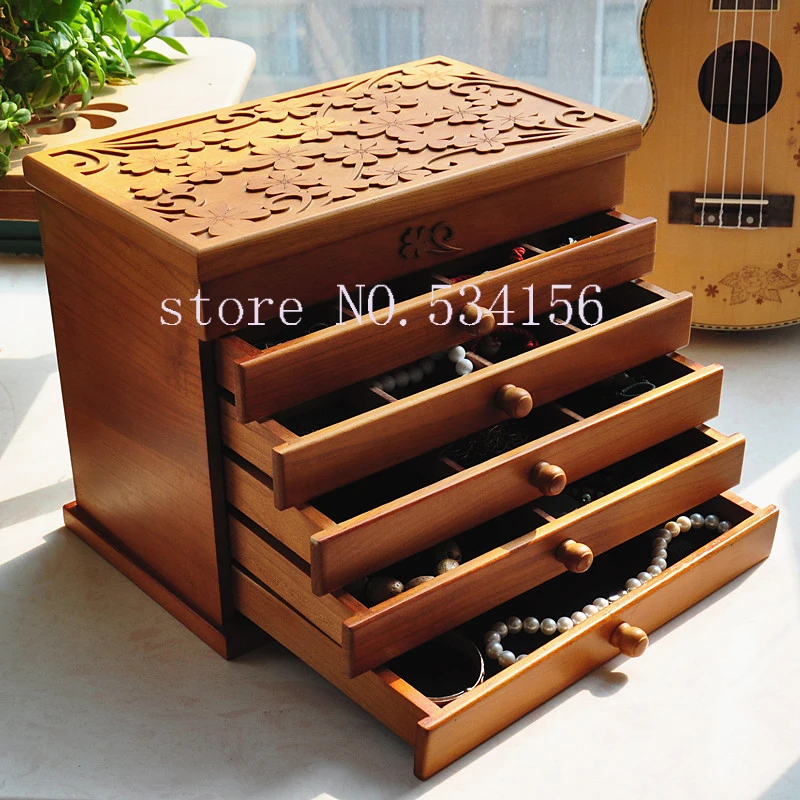 Деревянная шкатулка для ювелирных изделий улучшенная версия Подарочная витрина