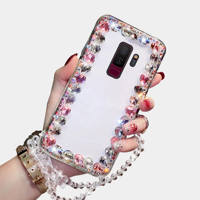 Простой Прозрачный чехол для телефона со стразами ТПУ защищает ваш телефон