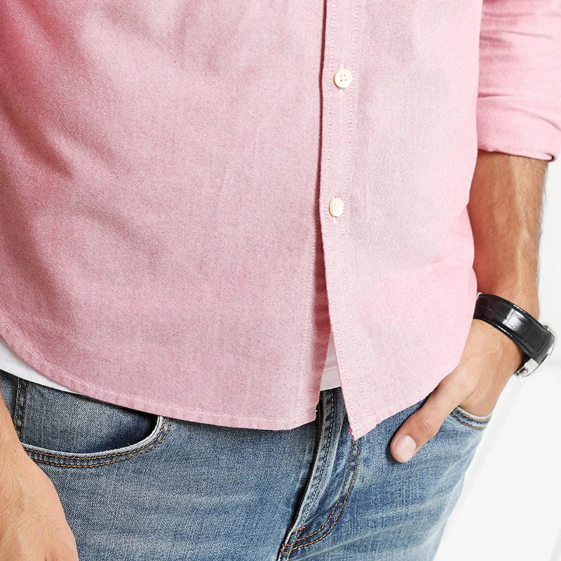 SIMWOOD 2019 рубашки домашние муж. для мужчин Оксфорд Slim Fit весна новая рубашка мужской