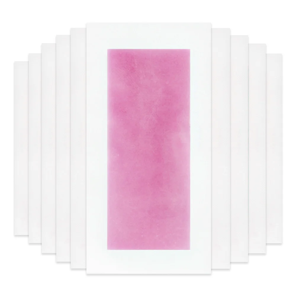pink large 10pairs BREYLEE Машинка для удаления волос, восковые полоски, бумага большого размера для лица, бороды, тела, профессиональная машинка для удаления волос, двухсторонняя лента, 20 шт = 10 листов - Цвет: pink large 10pairs