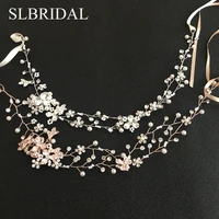 slbridal handmade crystals rhinestone pearls wedding hair accessories hair vine hairband bridal headband bridesmaids jewelry