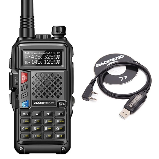 add program cable BaoFeng BF-UVB3 Plus 8 Вт мощная рация cb ham двухстороннее радио 128CH 136-174Mhz& 400-520Mhz 10 км большой диапазон обновления UV 5R - Цвет: add program cable