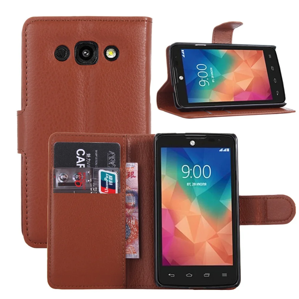 Роскошный чехол бумажник Cyboris для LG L60 X145 Dual X147 откидной Чехол из искусственной