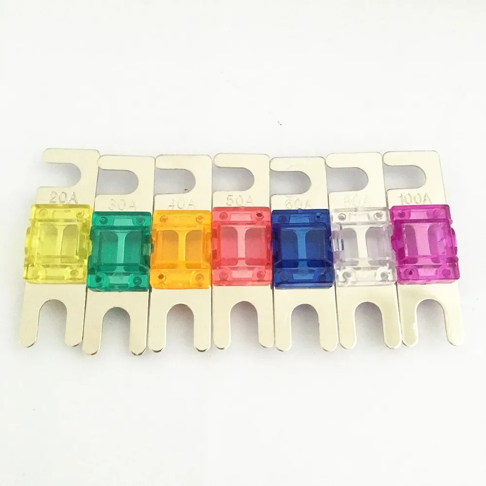 

1 Set 20A 30A 40A 50A 60A 80A 100A Nickel Plated Car Audio AFS Fuse Mini ANL Fuse