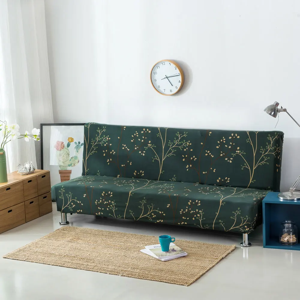 Color 3 Пасторальный Pringting диван-кровать Чехол плотный все включено диван-крышка чехол без подлокотников Диван длина от 160 см до 190 см - Цвет: Color 3