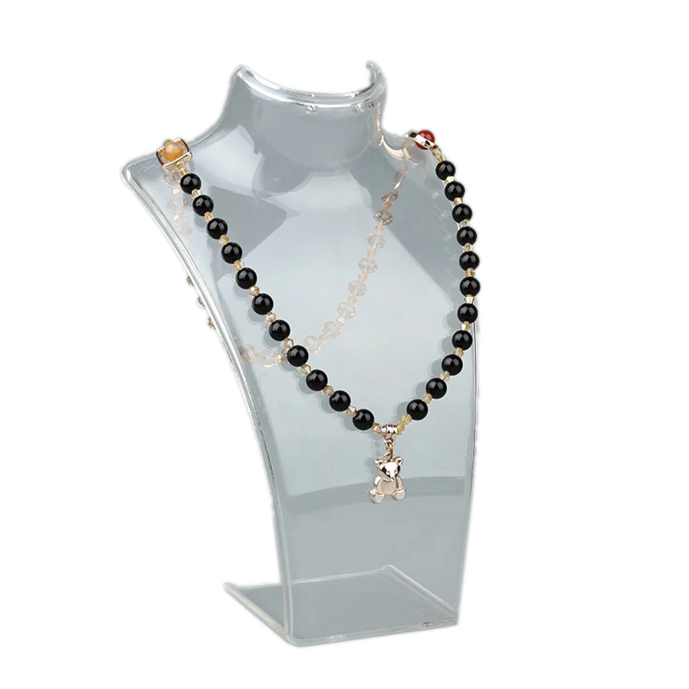 Простой 3 цвета акриловые манекен Цепочки и ожерелья Jewelry Подвеска Дисплей Бюст
