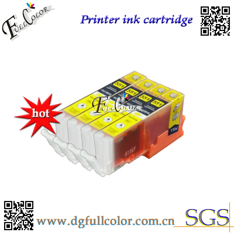 Free Shipping Compatible Ink Cartridge PGI550 CLI551 For MG5450 IP7250 Inkjet Printer 25 piece a lots