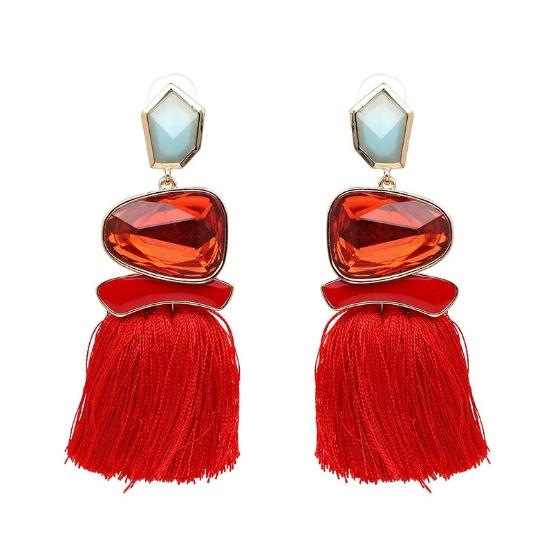 Boho Women Tassel Earrings Bohemian Fringed Drop Earring Fashion Jewelry Female Gift | Украшения и аксессуары