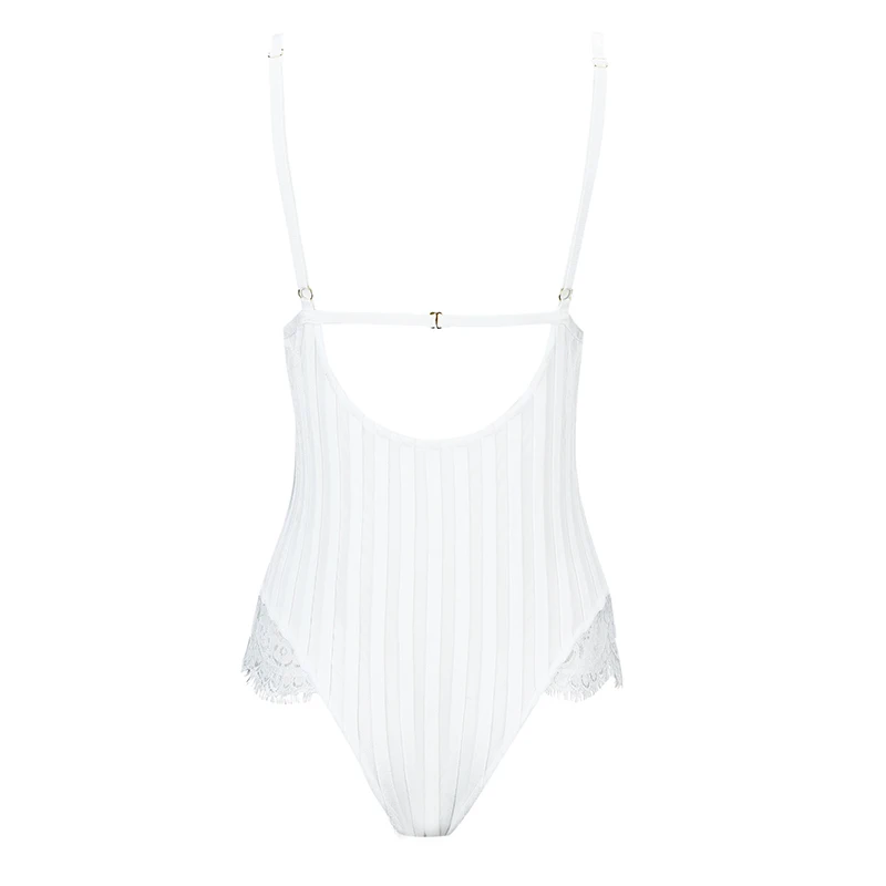 INDRESSME женский сексуальный боди Топ с кружевом облегающий короткий клубный