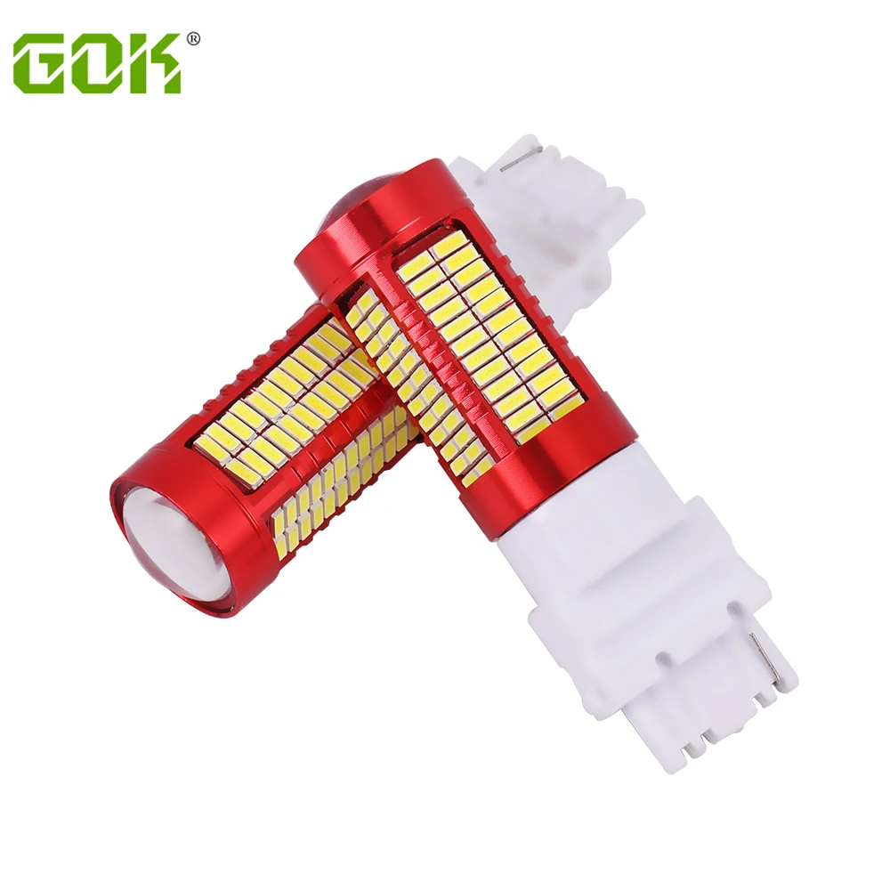 2шт T25 3157 3156 светодиодный 106SMD 4014 сигнальная Поворотная лампа белый светильник