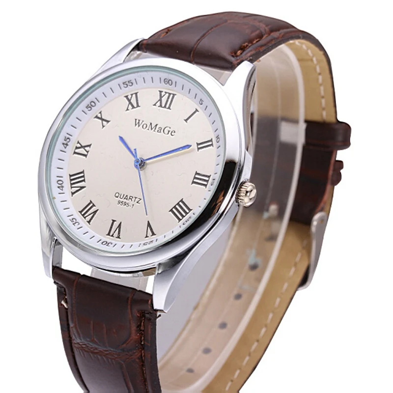 Мужские кварцевые часы Relojes Hombre простые кожаные деловые мужские с таймером Relogio