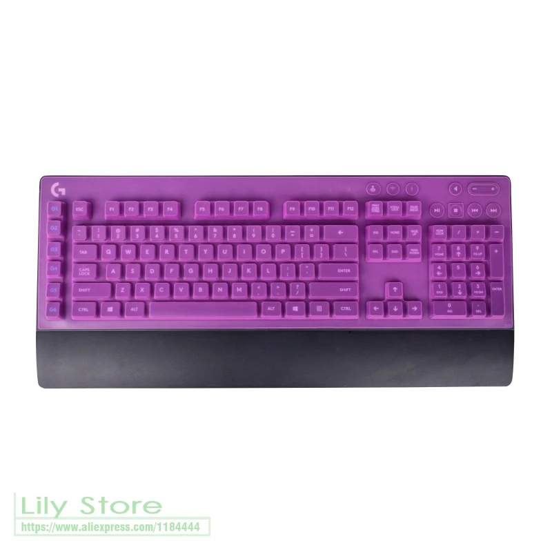 Фиолетовый Для lotech G613 LIGHTSPEED Беспроводная Механическая игровая клавиатура крышка Защитная Кнопка пылезащитный чехол 104 ключ защитная кожа - Цвет: Фиолетовый