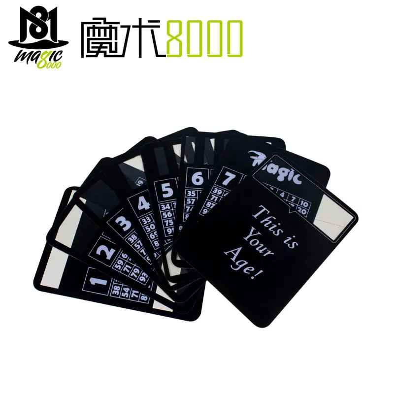 

Age Perspective Card Magic Tricks Predict Stranger's Age Gimmick Marked Close Up Props