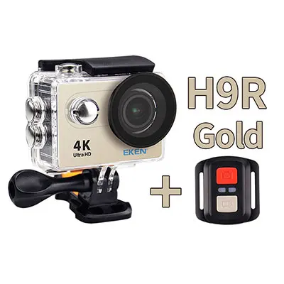 Оригинальная Экшн-камера eken H9/H9R Ultra 4 K HD Wifi, водонепроницаемая, 170D, 1080 p, 60 кадров в секунду, для подводного плавания, 4 K pro, Спортивная камера - Цвет: H9R Gold