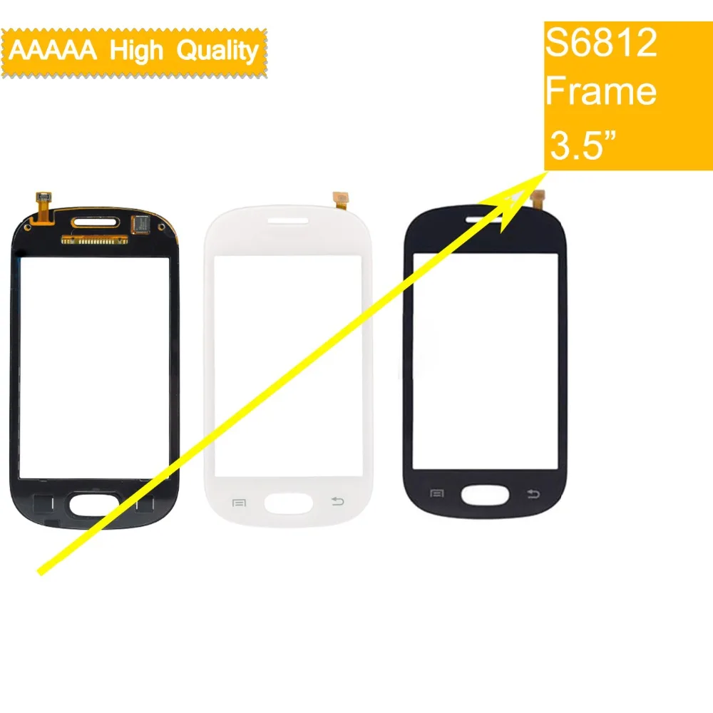 S6812 Touch Screen For Samsung Galaxy Fame DUOS TouchScreen Sensor Digitizer Glass Front Panel black white replacement | Мобильные