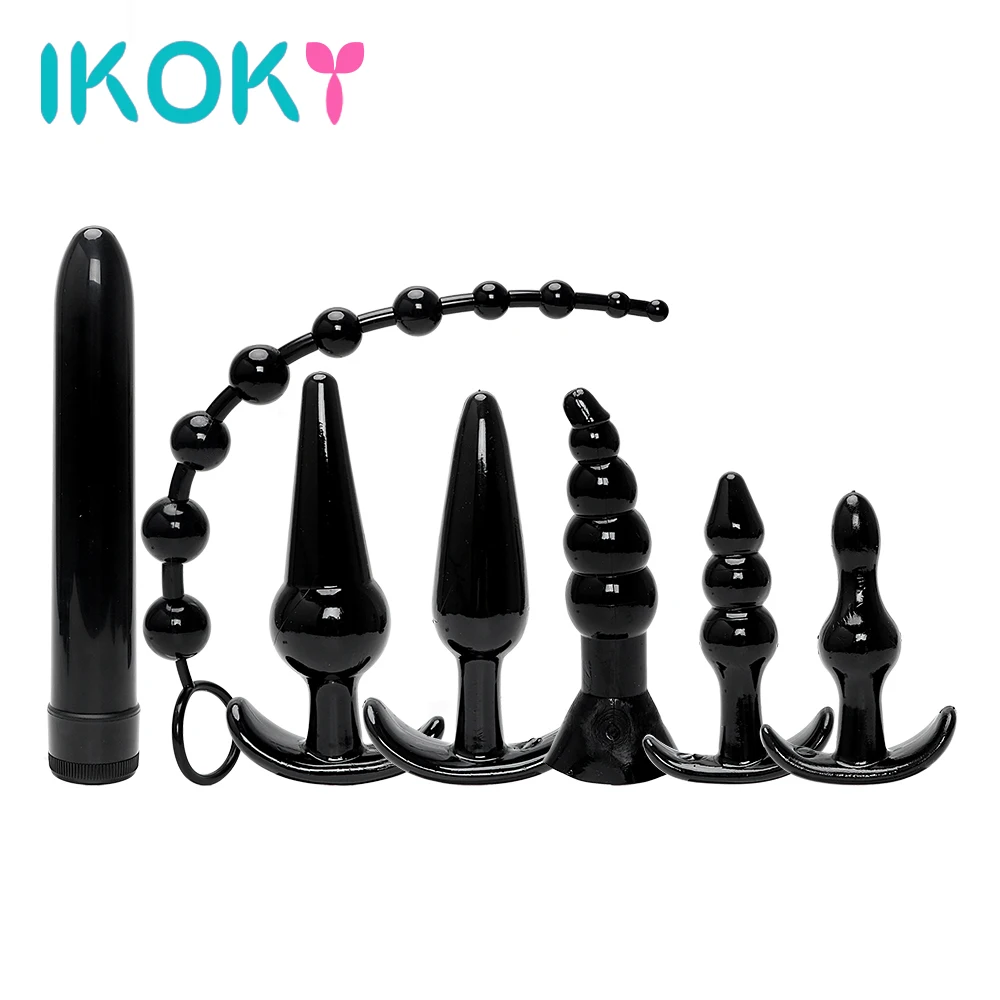 Анальная пробка IKOKY 7 шт./компл. комбинированный Вибратор изделие для взрослых