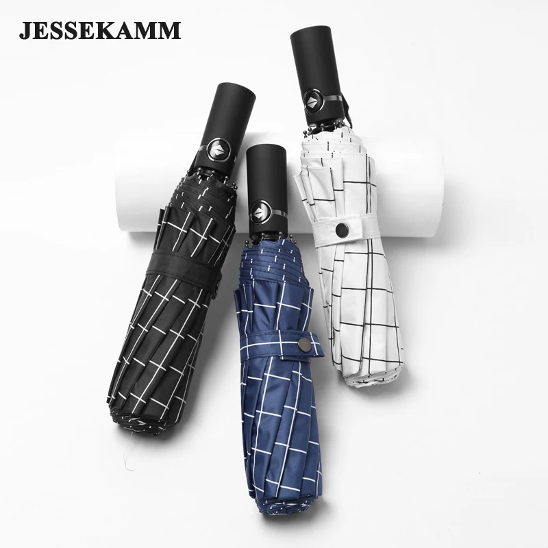 JESSEKAMM, дизайн, автоматическое открытие, автоматическое закрытие, компактные зонты, высокое качество, сильные ветрозащитные UPF55+ модные проверенные Зонты
