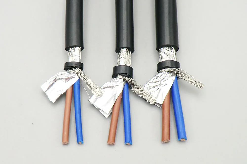 Shielded Sheathed Cable 2, 3, 4 Core 1.5mm² with Pure Oxygen Free Copper Flexible Double Shield Signal Control Wire RVVP