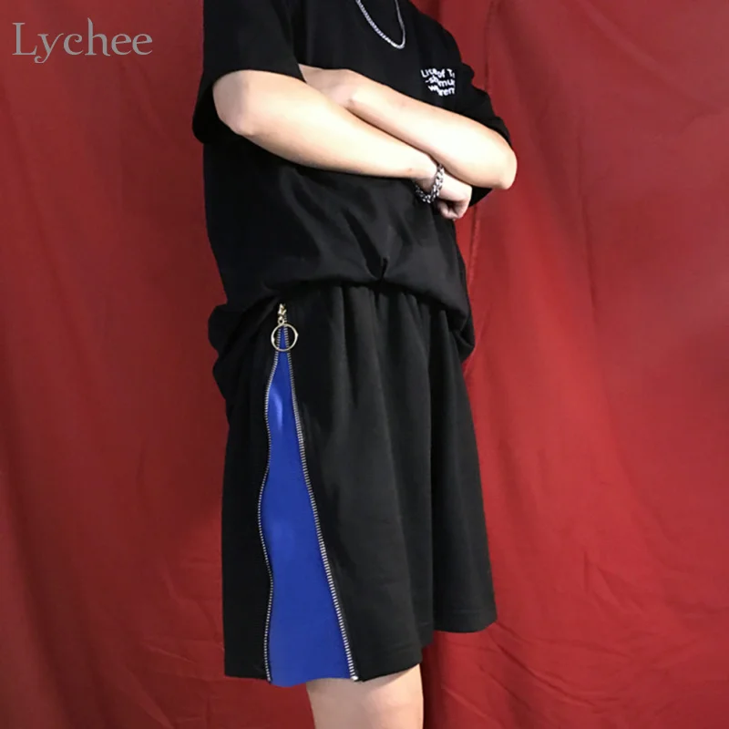 Шорты Lychee женские в стиле Харадзюку летние повседневные свободные с боковым