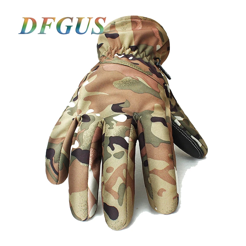 

New Arrival Military Combat Camouflage Tactical Gloves Winter Waterproof Windproof Outdoor Non-slip Ridding Ski Gloves